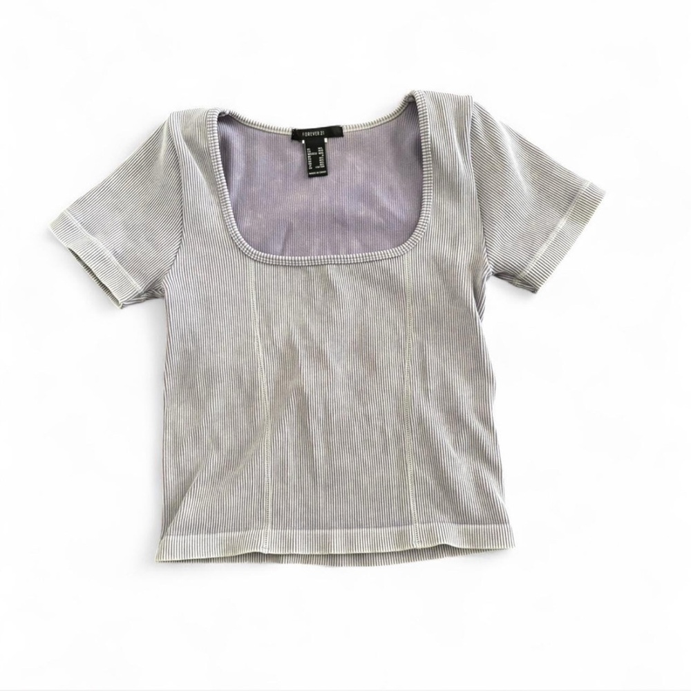 Light purple Ribbed Women's Top